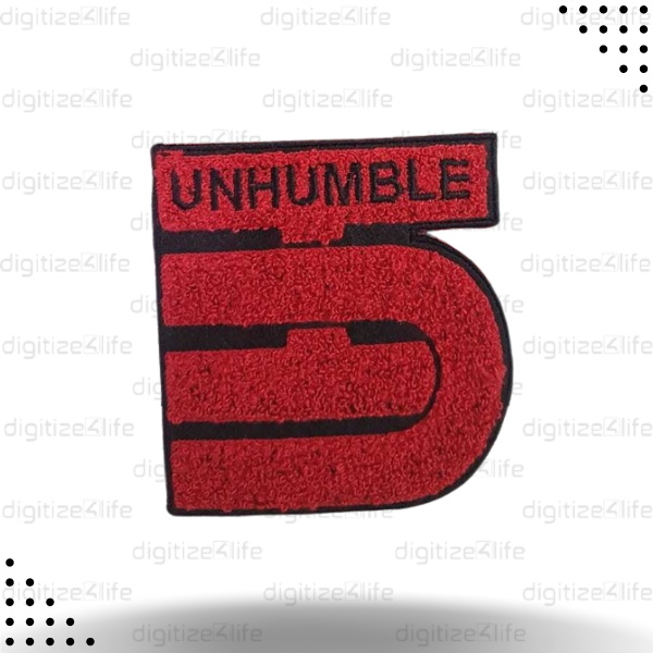 Unhumble Red 3D Puff Embroidery