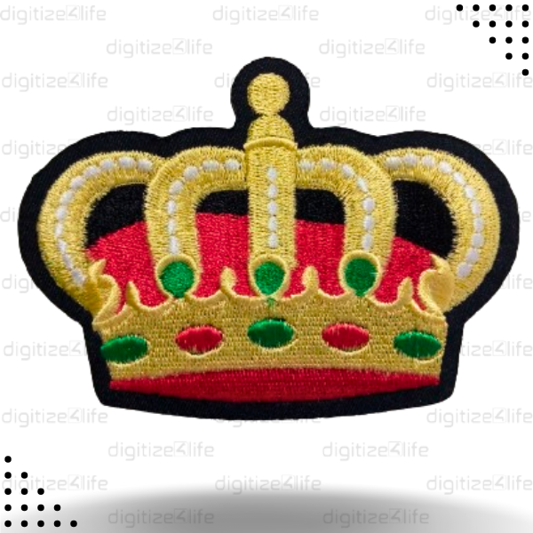 Cultural Crown Embroidered Patch