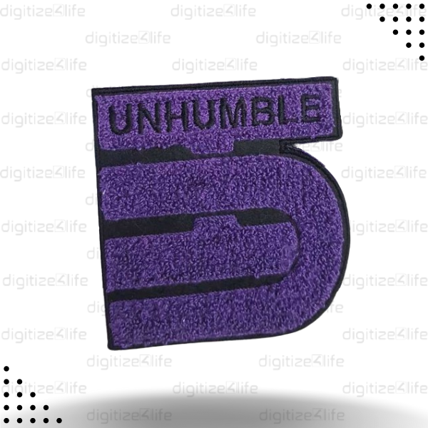 Unhumble Purple 3D Puff Embroidery