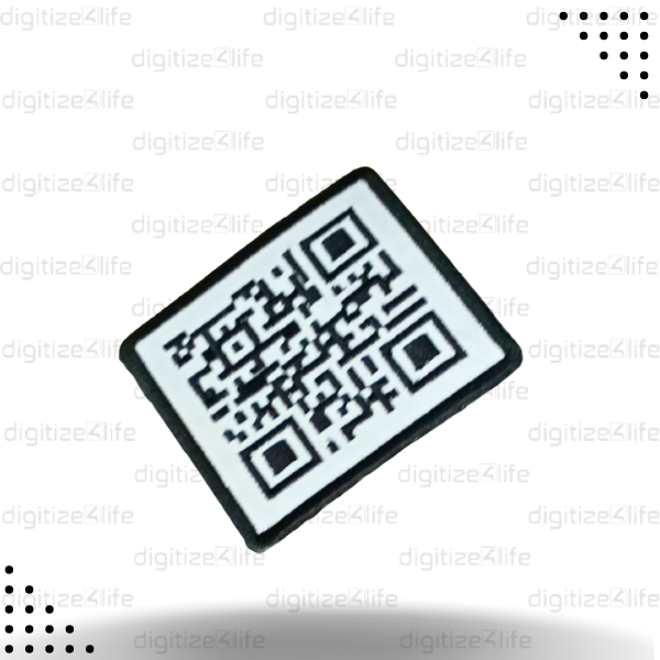 QR Code Embroidered Patch
