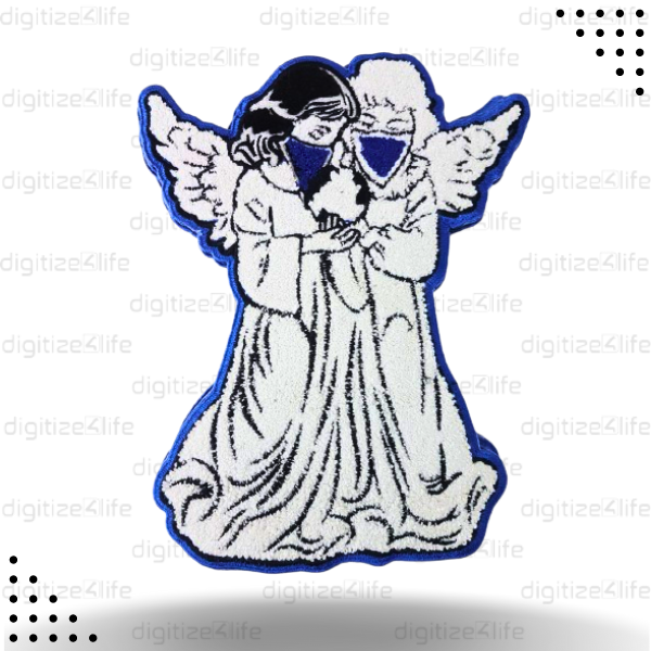 Blue and White Angels Chenille Patch