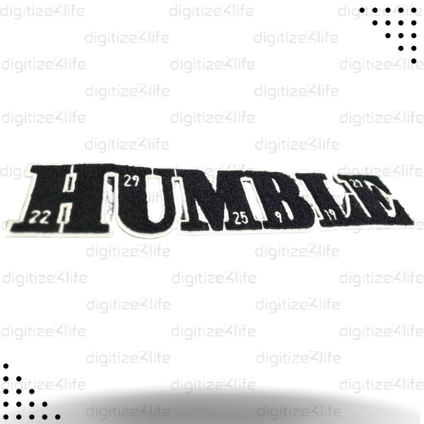 Humble Text Chenille Patch