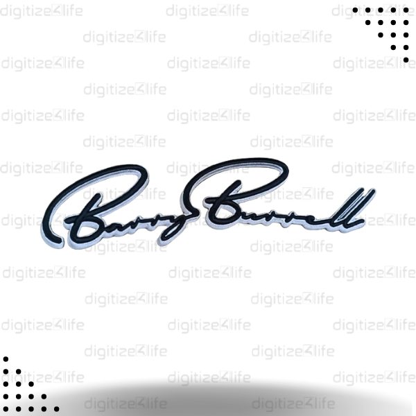 Barry Borrell Text Embroidered Patch