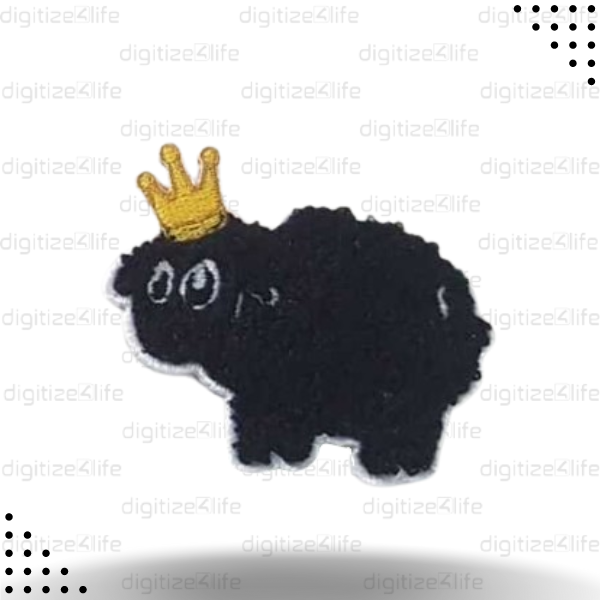 Sheep 3D Puff Embroidery
