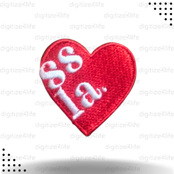 Heart Embroidered Patch
