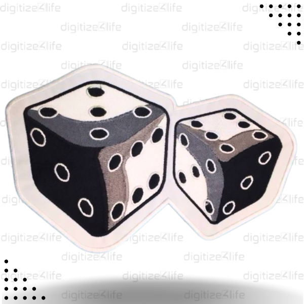 Two Dices Embroidered Patch