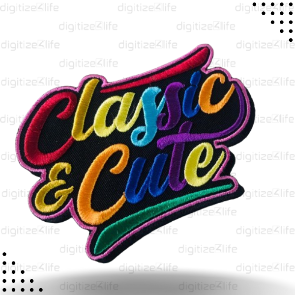 Multicolored Classic and Cute Underlined 3D Puff Patch