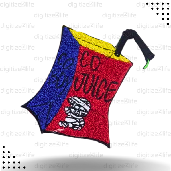 Multicolor Juice Chenille Patch