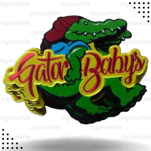 Alligator Cartoon Embroidered Patch
