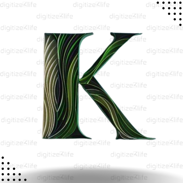 Letter K Printed Patch