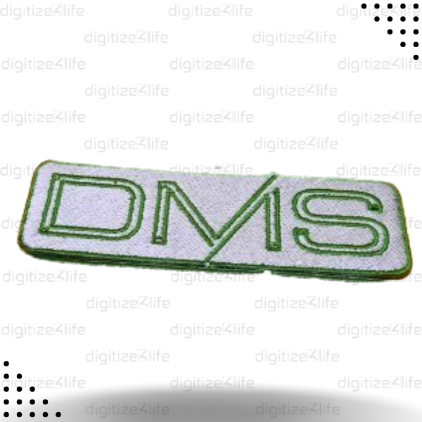 DMS Text Embroidered Patch
