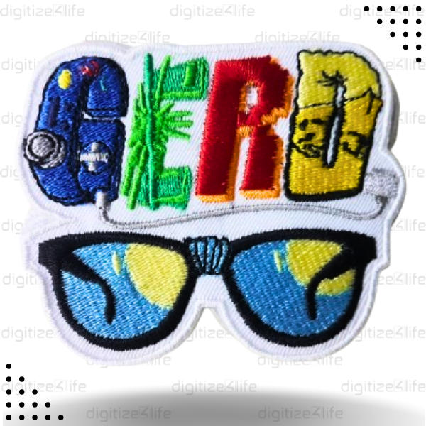Gerd Glasses Embroidered Patch 1