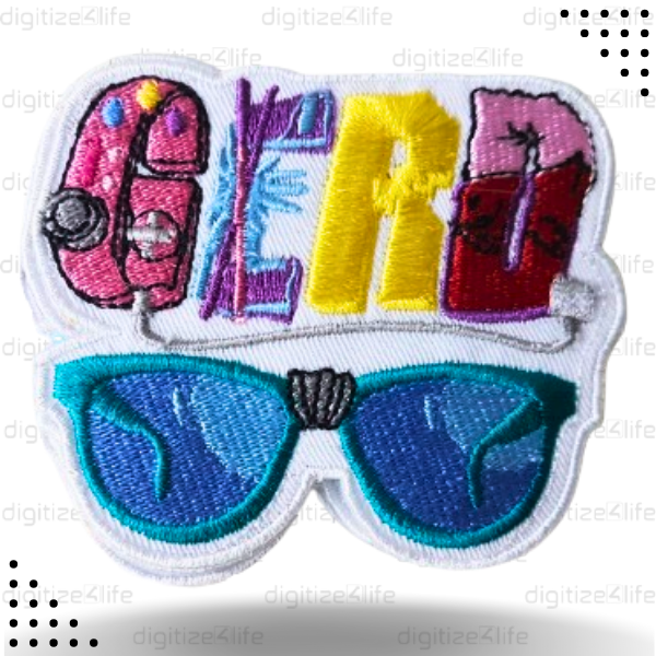 Gerd Glasses Embroidered Patch 2