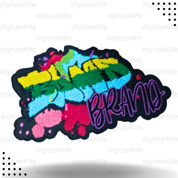 Colorful Band Brave Chenille Patch