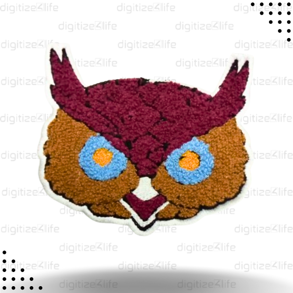 Owl Face Chenille Patch