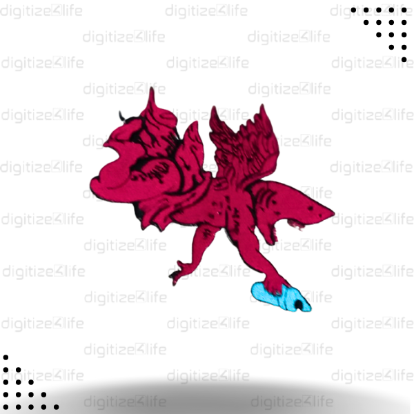 Devil Shark Embroidered Patch