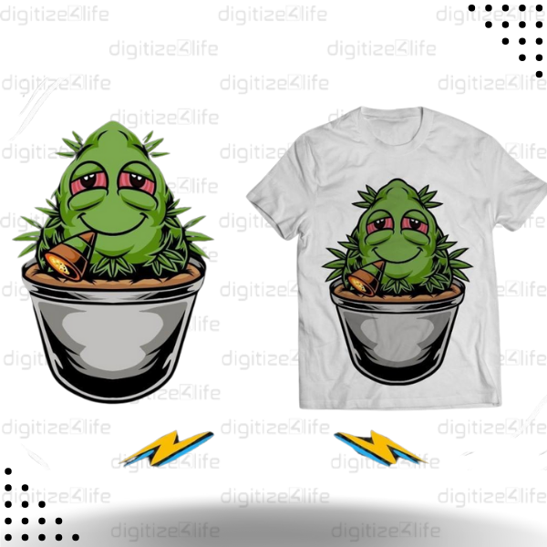 Frog And Pot Vector Design