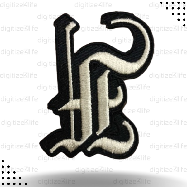 Classical Letter E Embroidered Patch