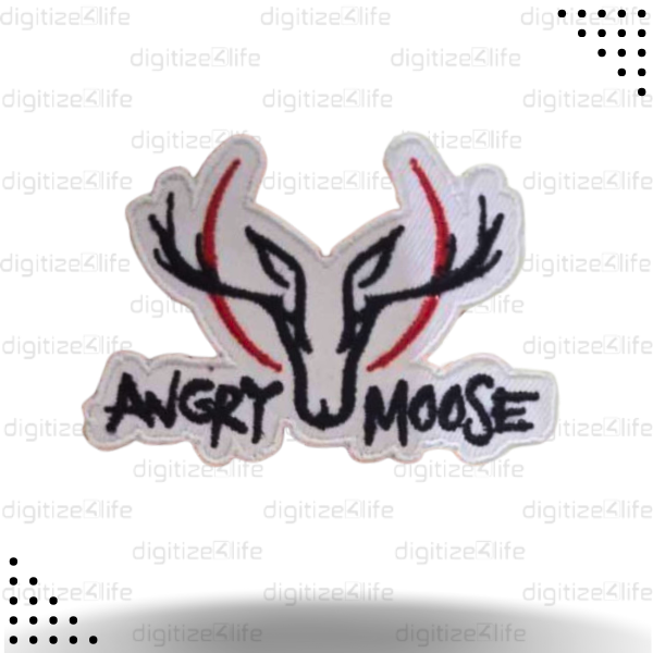 Angry Moose Embroidered Patch